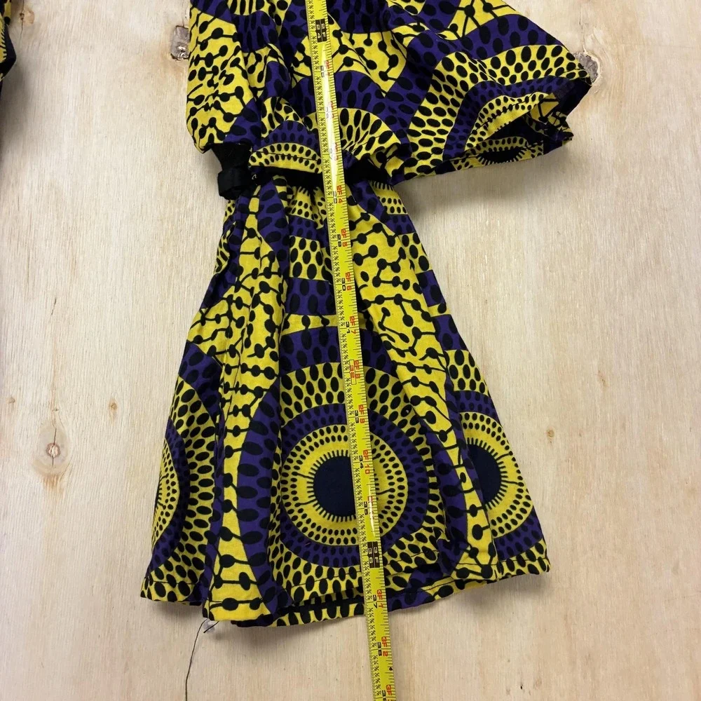Pants Set Girls 8-9 Years Multicolor Pattern Print Ruffle Top Bell Bottom Pants